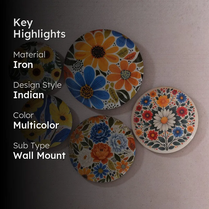 Wildflower Dream Wall Plates - Set of Five media 2