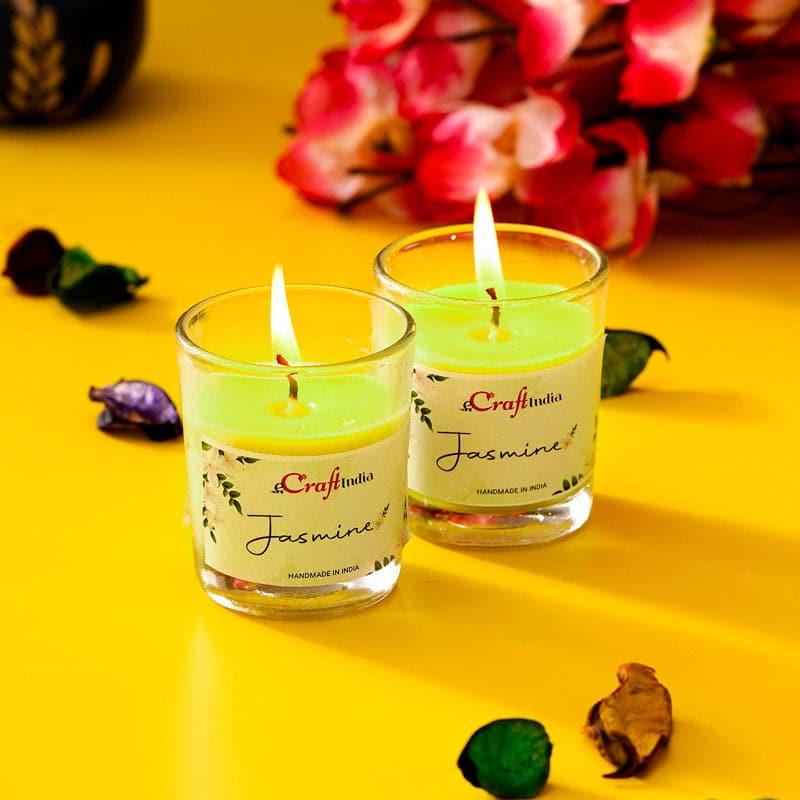 Seema Jasmine Scented Candle - Set Of Two media 4
