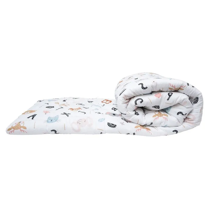 Warmora Cartoon Cotton Comforter (White) - 350 GSM media 4