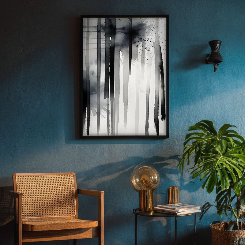 Ink Trails Framed Canvas Wall Painting media 4