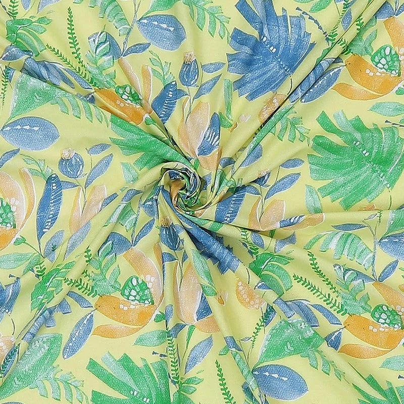 Monte Carlo Floral Dream Cotton Bedsheet(Gree,Yellow) - 104 TC media 9