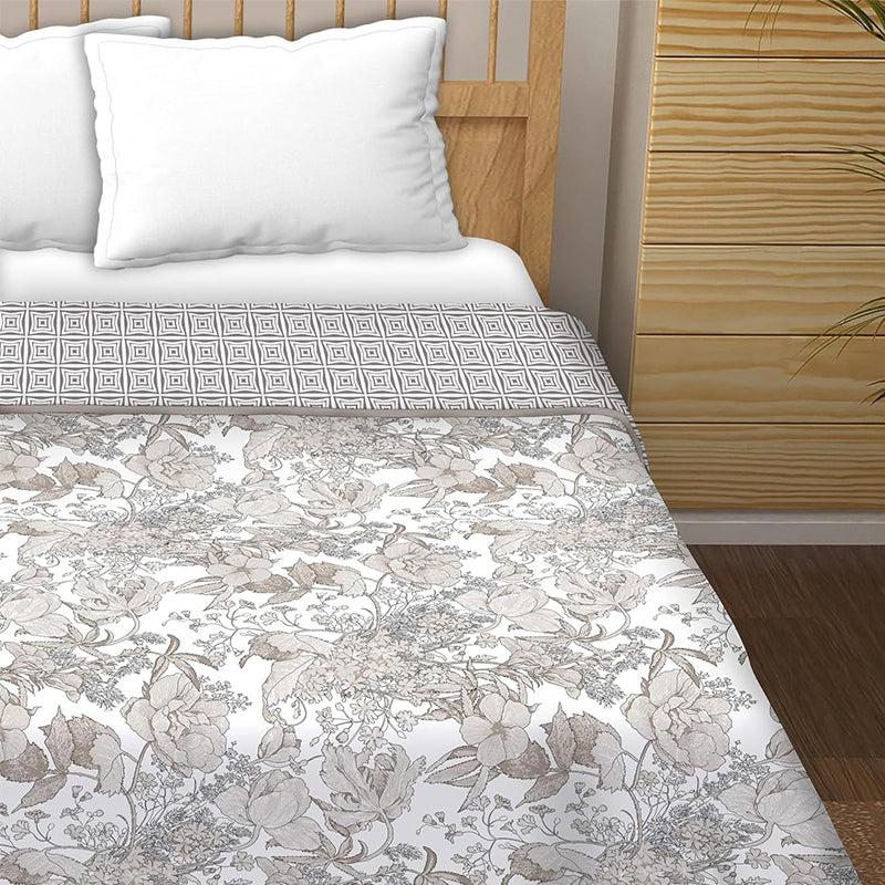 Mohita Reversible Cotton Dohar (Grey)  - 180 GSM media 5