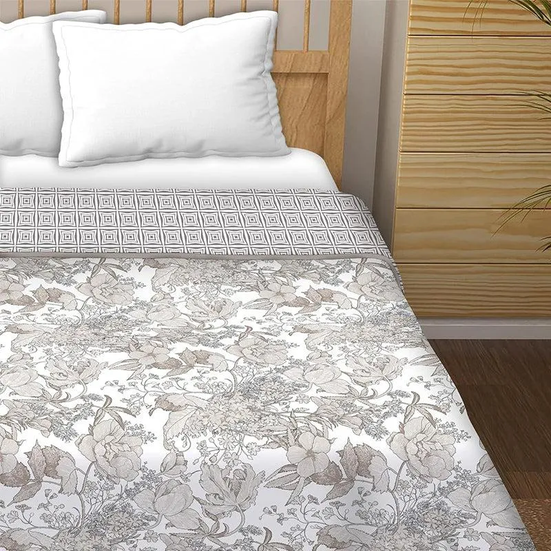 Mohita Reversible Cotton Dohar (Grey)  - 180 GSM media 5