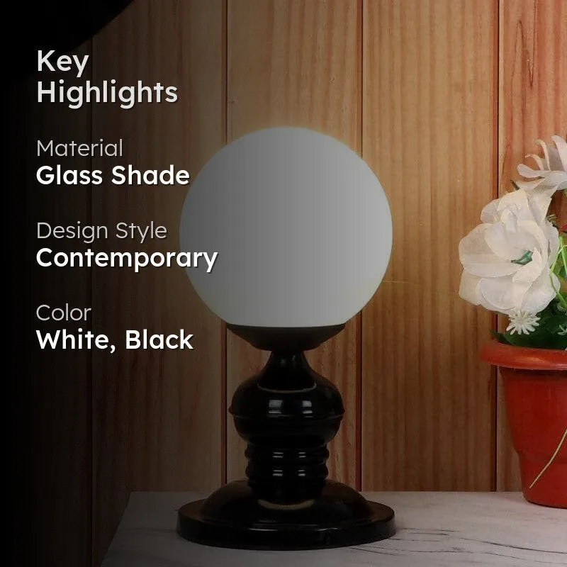 Togo Alfie Moon LED Glass Table Lamp - White,Black media 2