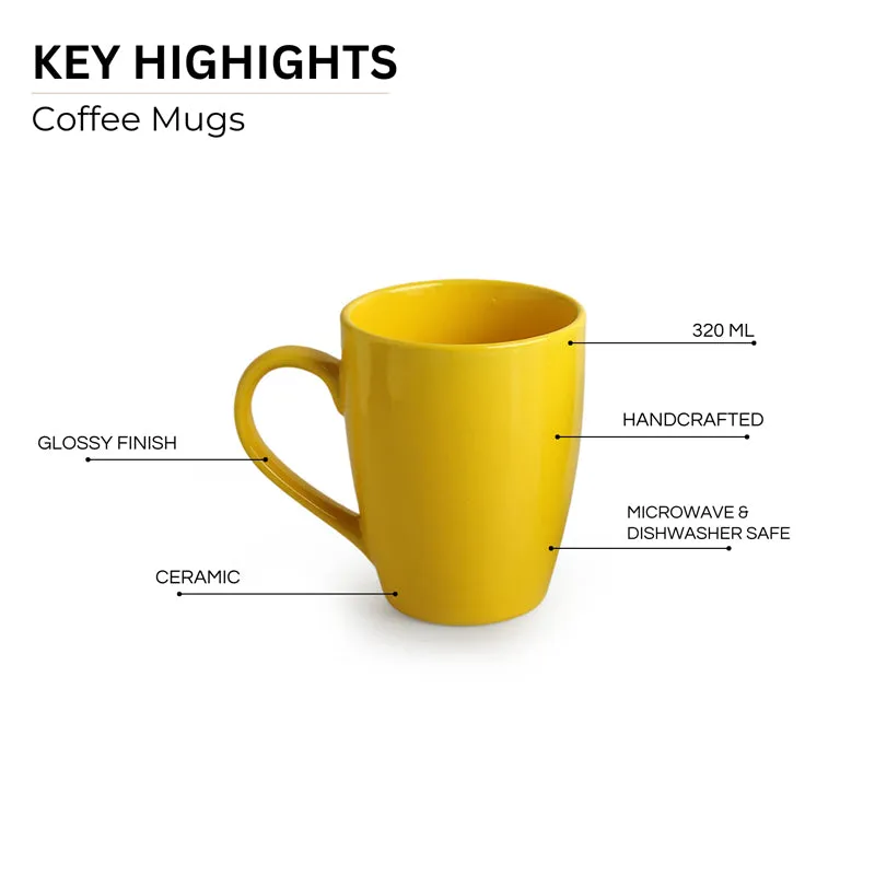 Asfar Ceramic Coffee Mug (320 mL Each) - Set of Six media 5