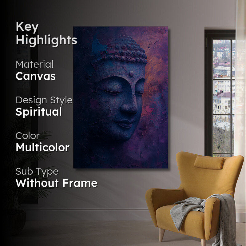 Amethyst Buddha Canvas Wall Painting media 2
