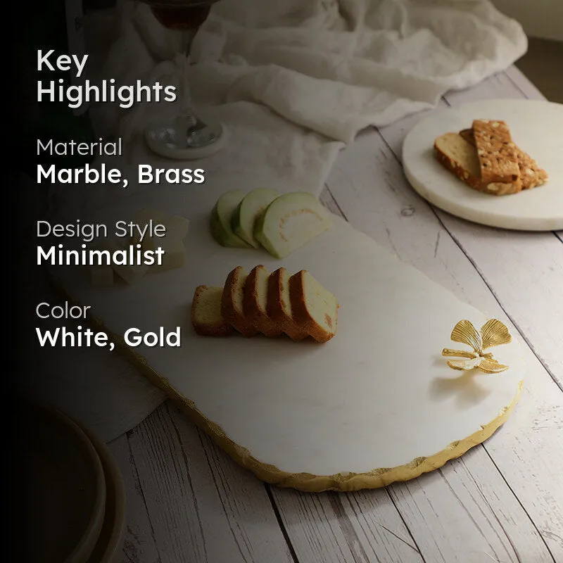 Scotia Mariposa Oval Marble Platter - 2
