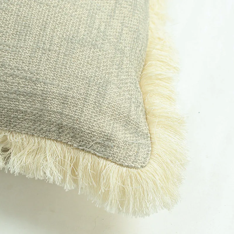 Botanic Silk Touch Woven Cotton Cushion Cover (Grey) - Set Of Two media 4