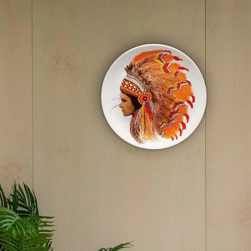 Dauntless Red Indian Decorative Plate - Orange media 4