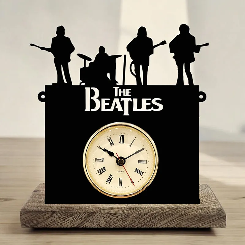 The Beatles Analog Mango Wood Table Clock media 1