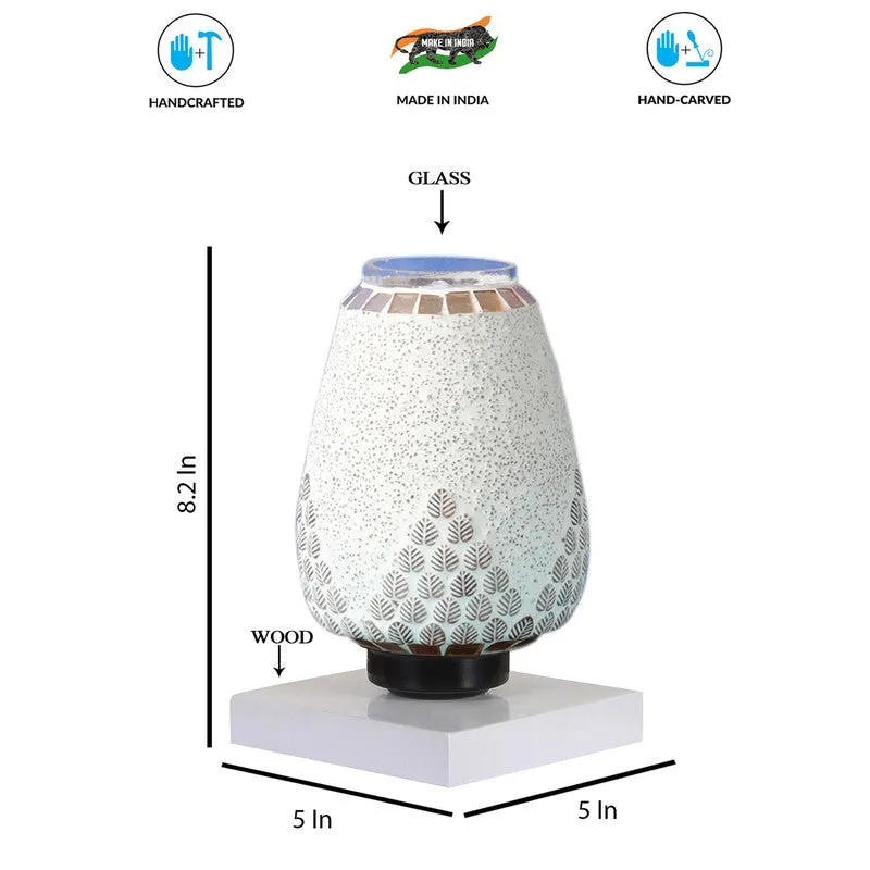 Glowflame Glass Table Lamp With Wooden Base - Multicolor media 9