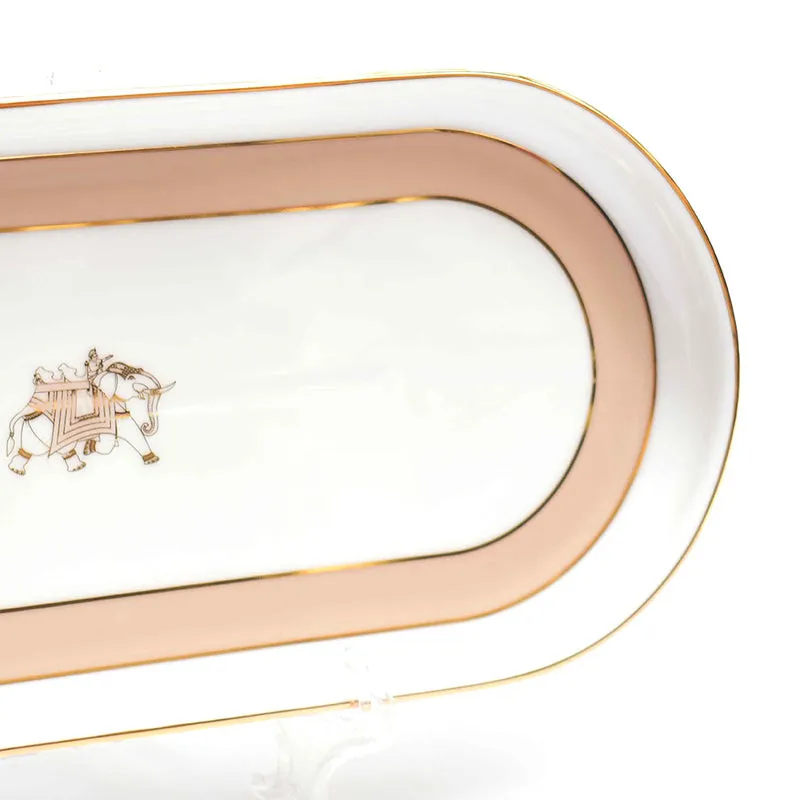 Gilded Legacy Oval Porcelain Platter - Peach media 3