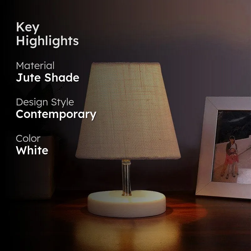 Vero Jute Table Lamp - White media 2
