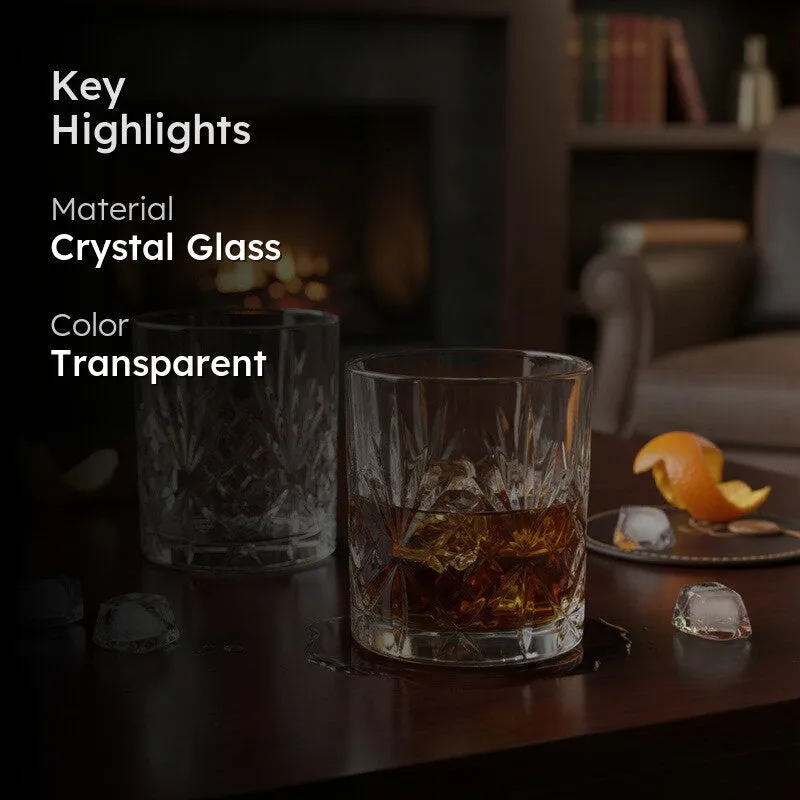 Crystal Swords Whiskey Glasses (337 mL Each) - Set Of Two media 2