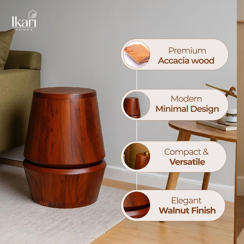 Drum Barrel Acacia Wood Coffee Table media 9