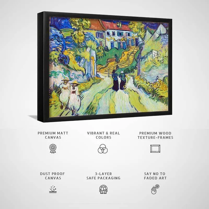Stairway At Auvers By Vincent Van Gogh - Black Frame media 3