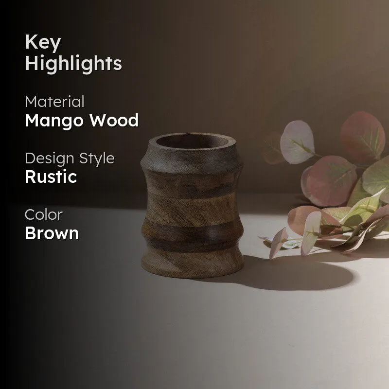 Soriva Handcrafted Mango Wood Cutlery Stand media 2