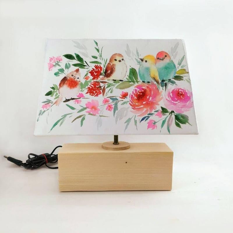 Trysta Bloom Recto Handpainted Fabric Table Lamp - Multicolor image 4