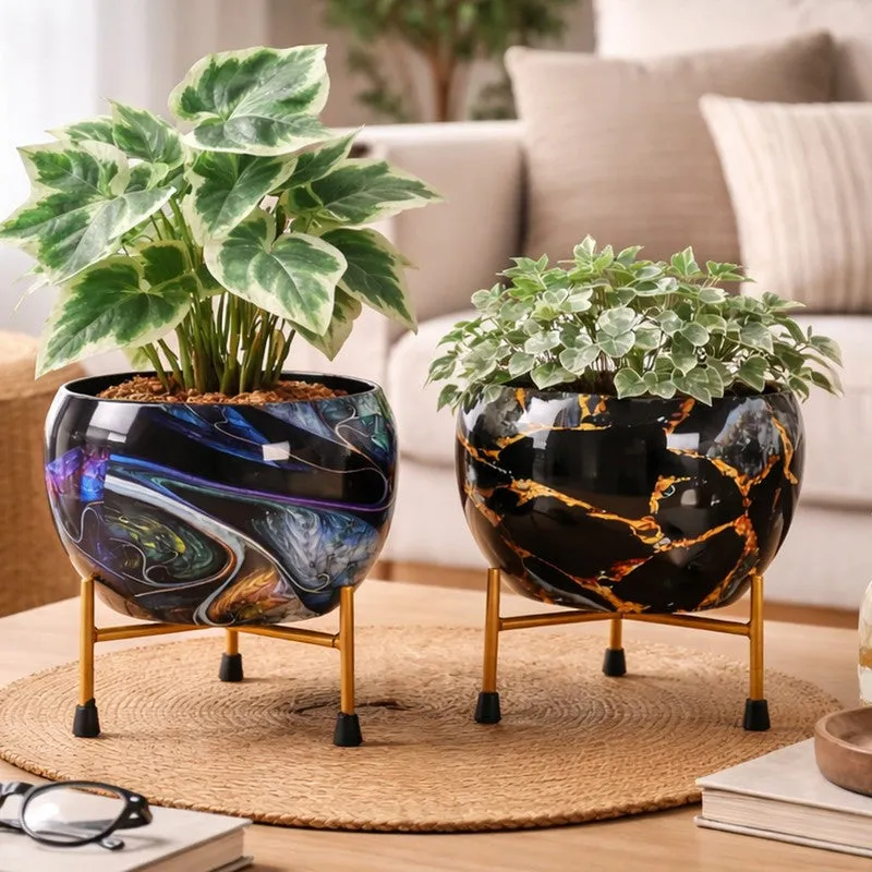 Abstract Curve Pots & Planters - Set of Two media 3