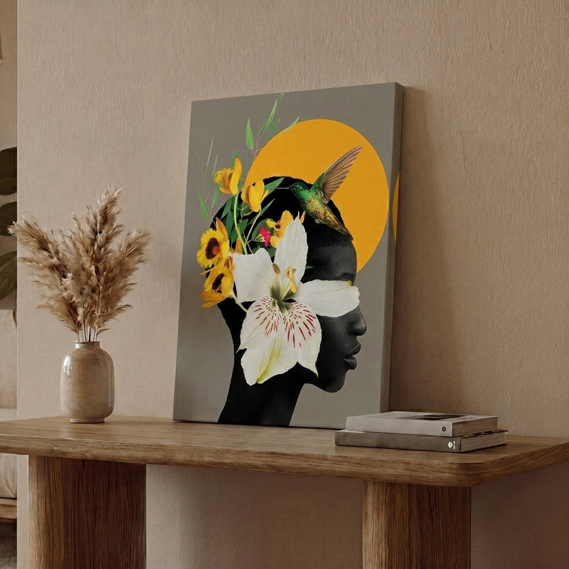 Marigold Bloom Canvas Wall Painting
