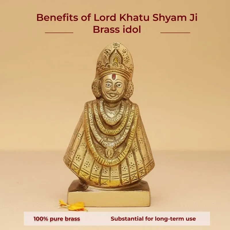 Khatu Shyam Ji Divine Brass Idol media 6