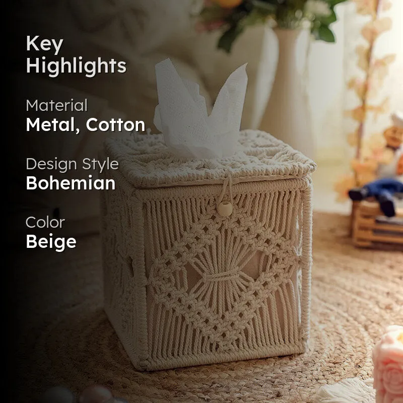 Jahan Macrame Tissue Holder media 2