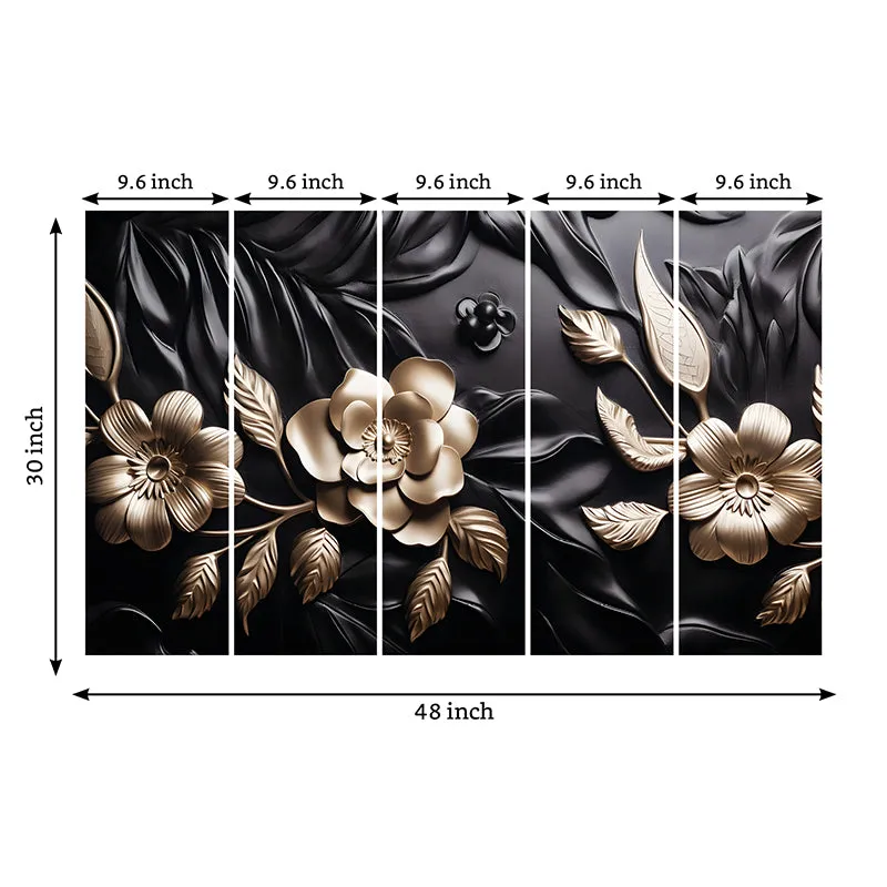 Flora Obsidia II Canvas Wall Art - Set Of Five media 8