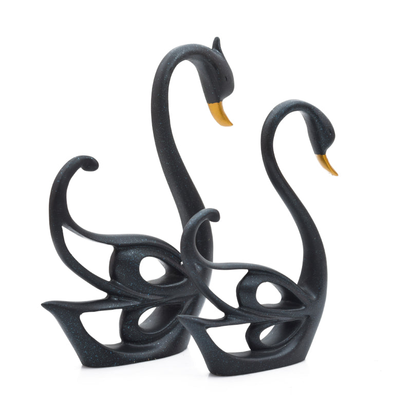 Swan Match Resin Couple Showpiece - Set Of Two media 3