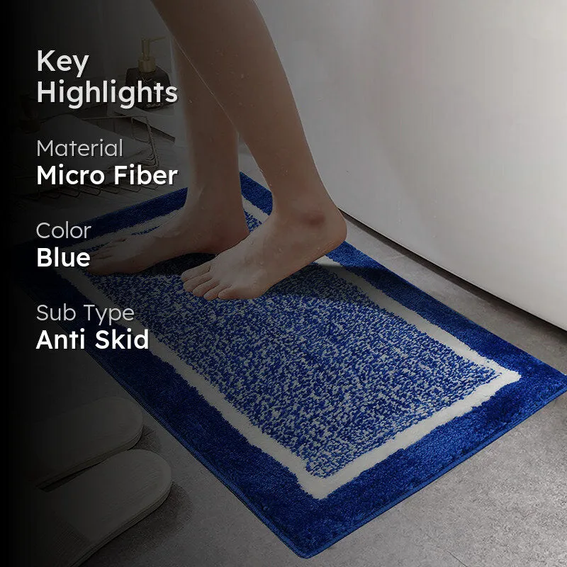 Luxe Anti Skid Bath Mat - Light Blue media 2