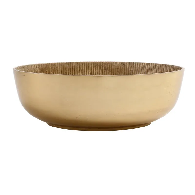Golden Textured Serving Bowl media 4