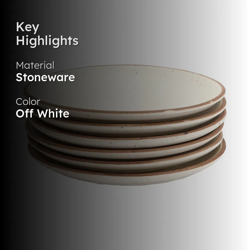 Classic Off (White Quarter Plate) - Set Of Six media 2