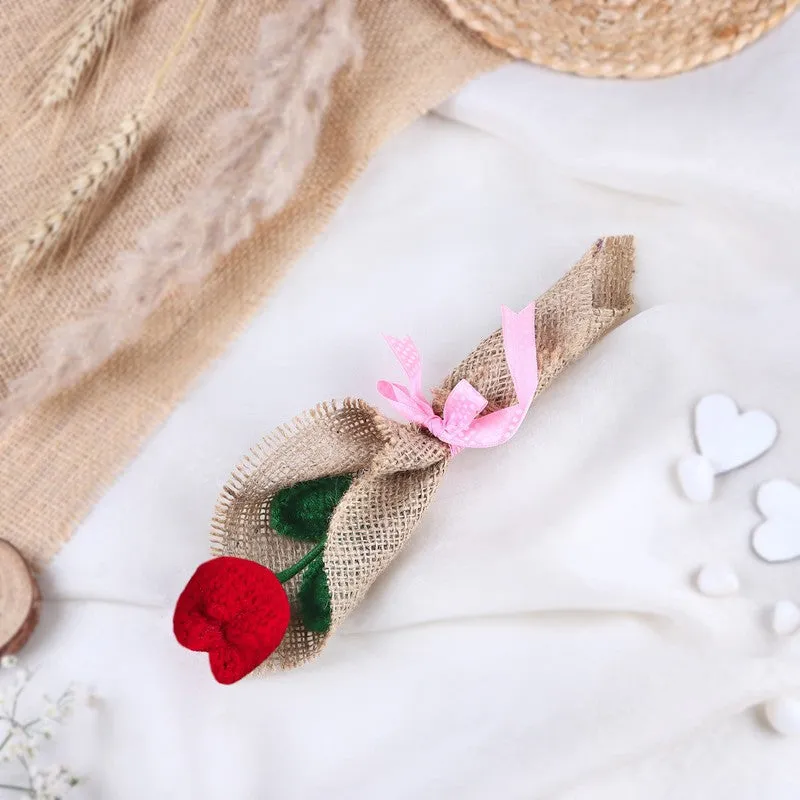 Crochet Handmade Tulip Bouquet - Red media 1