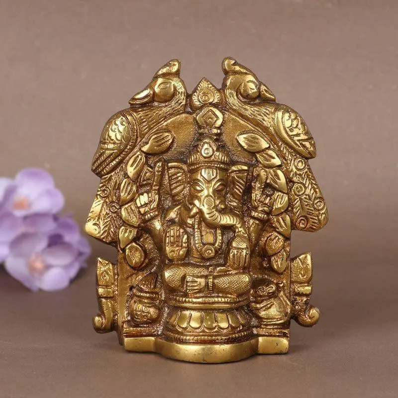 Decorative Brass Ganapati Idol media 1