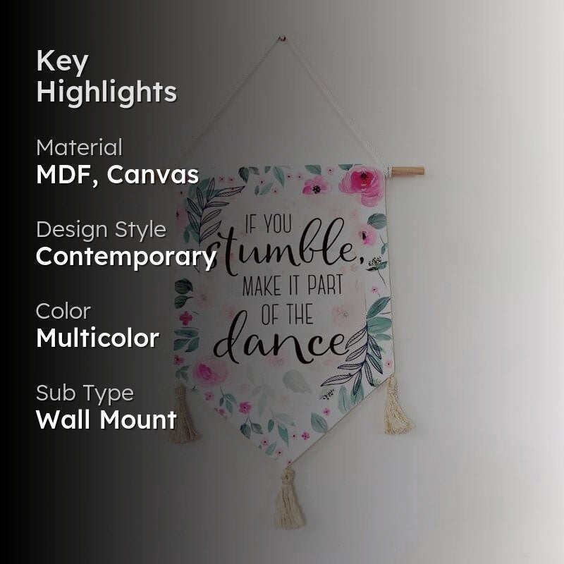 Bloom And Grow Handpainted Canvas Wall Hanging media 2