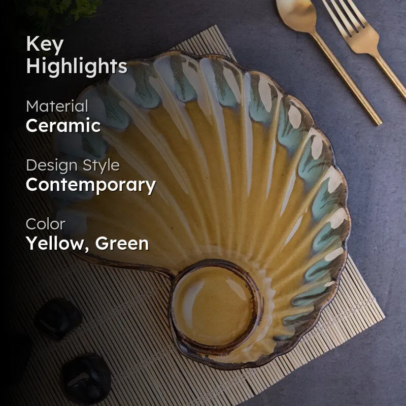 Cerava Shell Ceramic Platter media 2