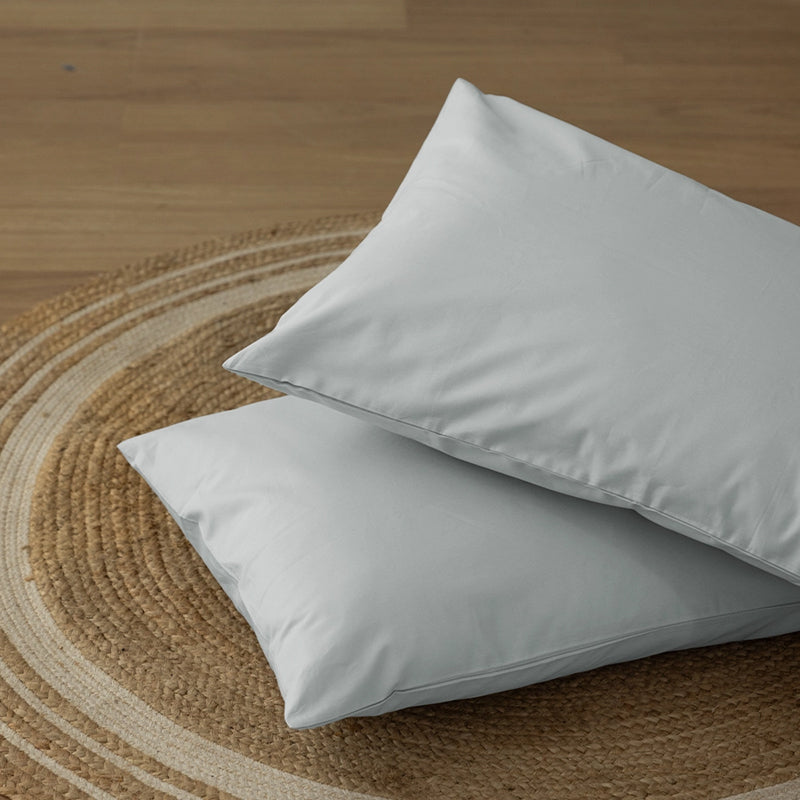 Maison Solid Cotton Bedsheet (Light Grey) - 400 TC media 13