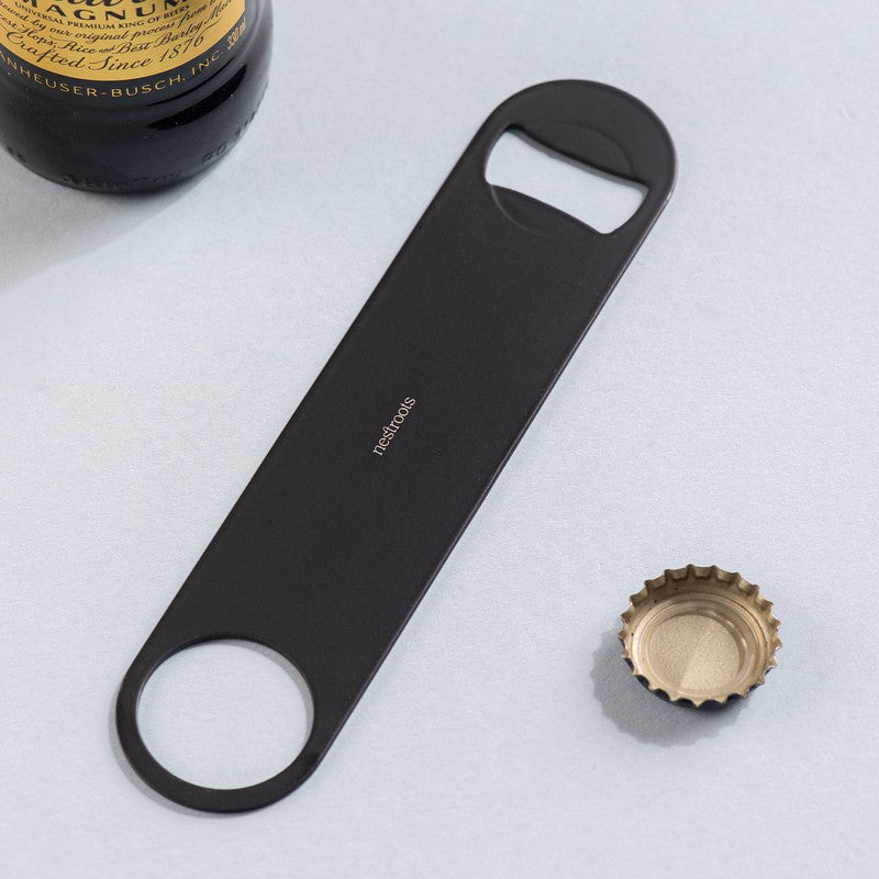 The Flip Cap Stainless Steel Bottle Opener - Black