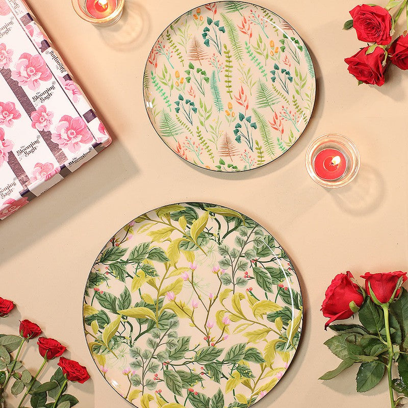 Leaflore Metal Wall Plates - Set Of Two