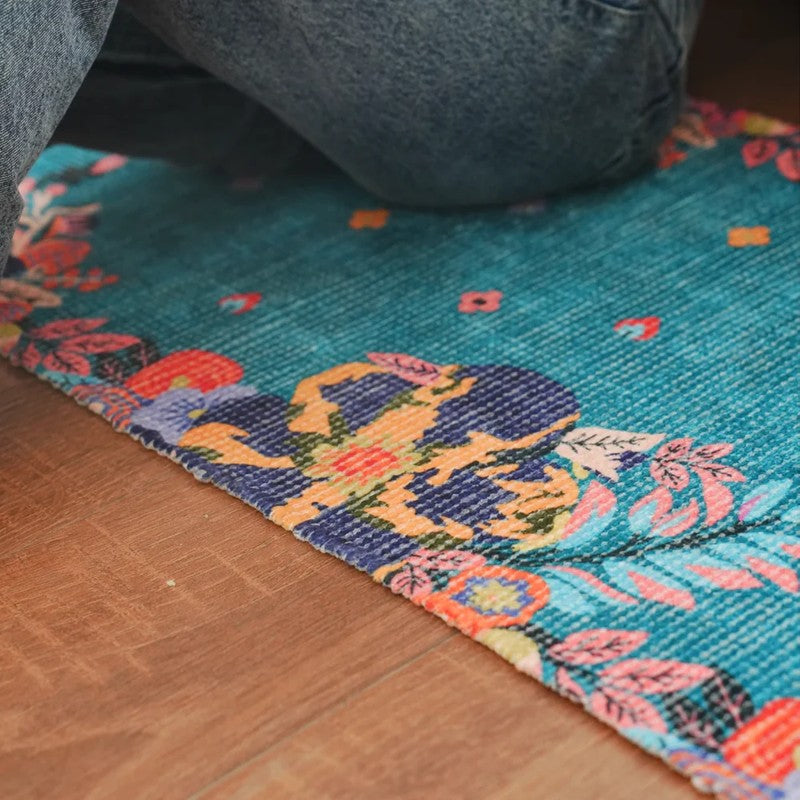 Heritage Floral Cotton Runner Rug media 4