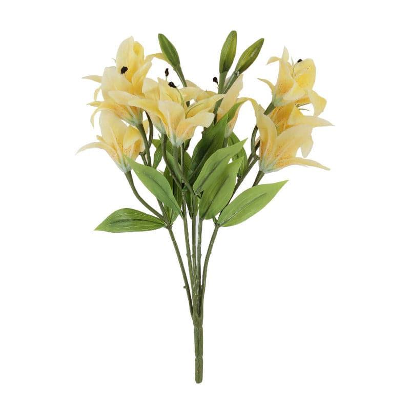 Faux Trumpet Lily Bunch - Yellow media 4