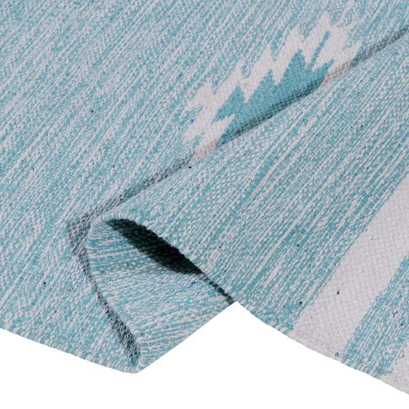 Decoria Cotton Runner Rug - Sky Blue media 4