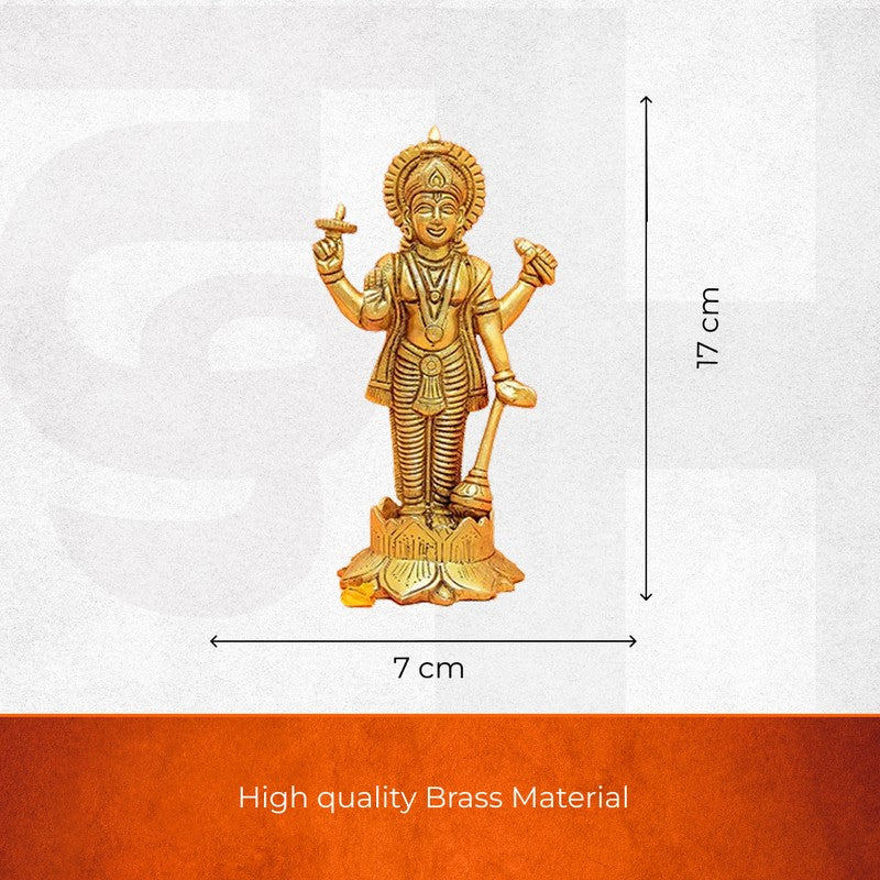Sri Vishnu Divine Brass Idol media 7