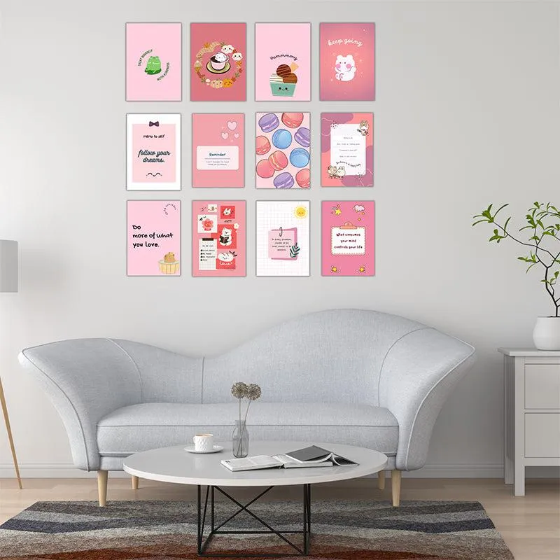 Pink Pastries Wall Poster - Set Of Twelve media 1