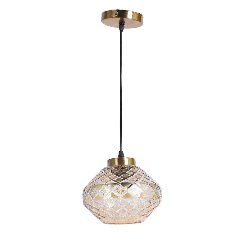 Vintage Style Texured Glass Ceiling Lamp media 5