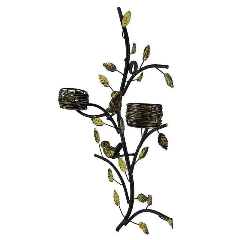 Patra Bird Branch Metal Candle Holder Wall Accent media 4