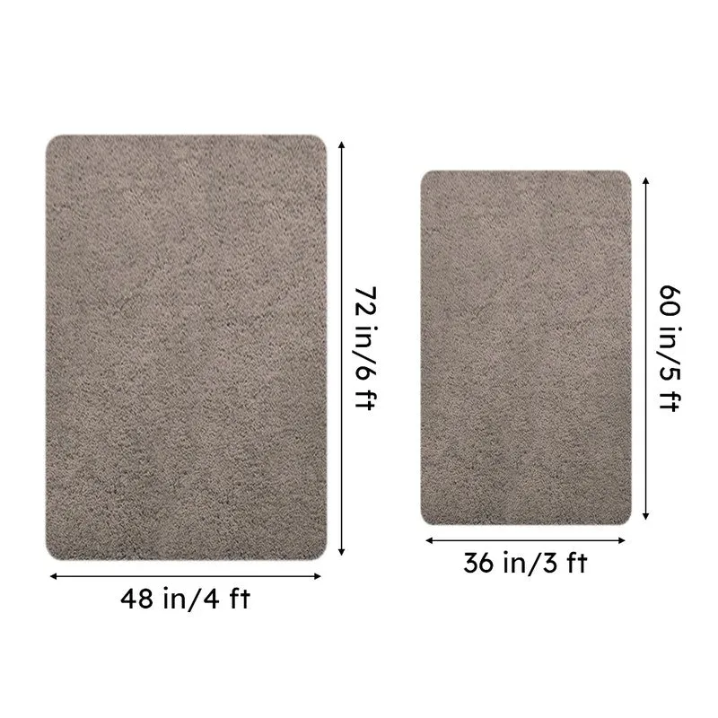 Vegas Luxe Micro Fiber Area Rug - Taupe media 7
