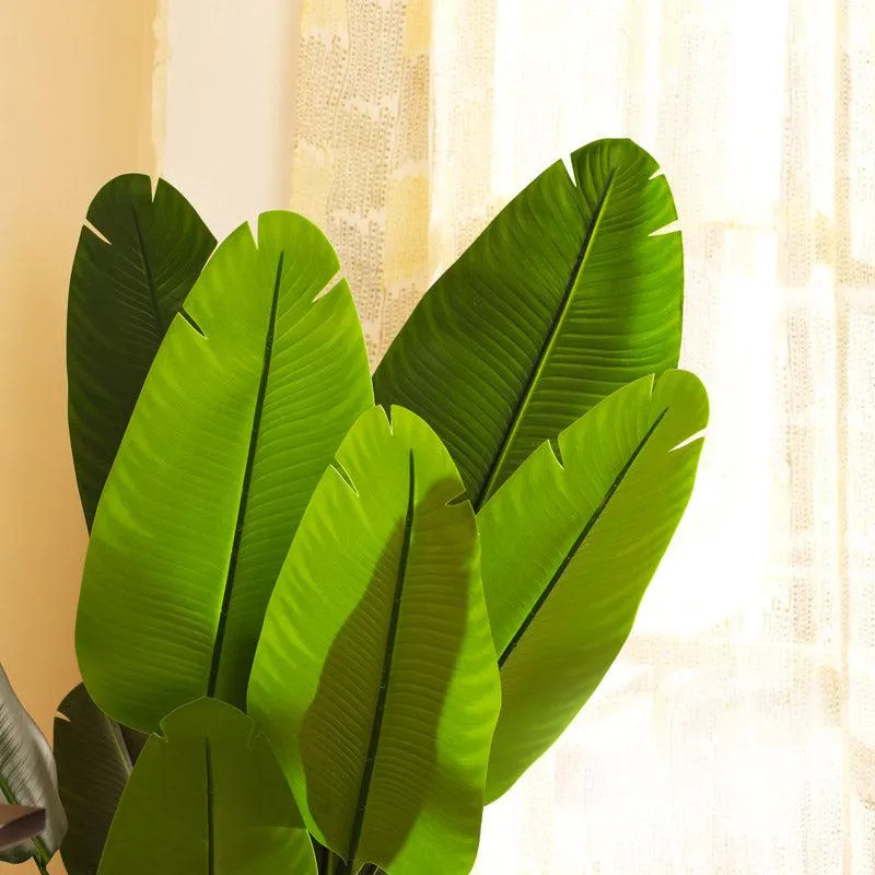 Artificial Realistic Banana Plant With Black Plastic Pot - 3.9 Feet media 7