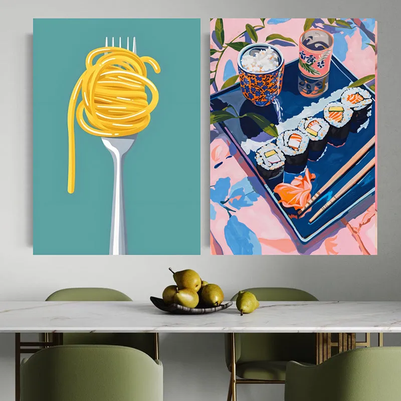 Pasta & Sushi Wall Art - Set Of Two media 5
