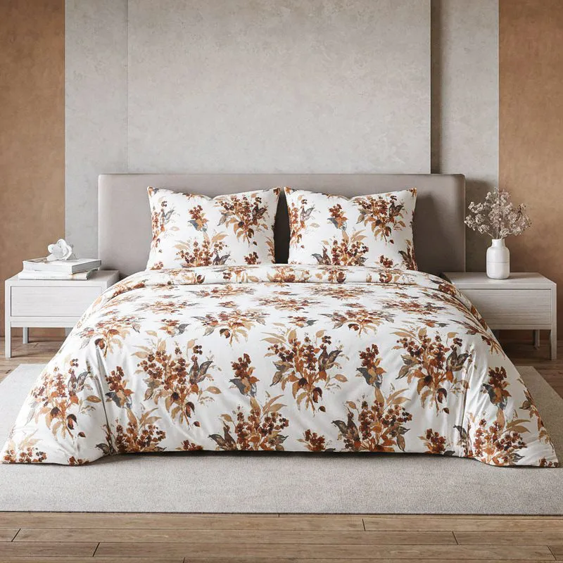 Snapdragon Fitted Cotton Bedsheet - 300 TC media 1