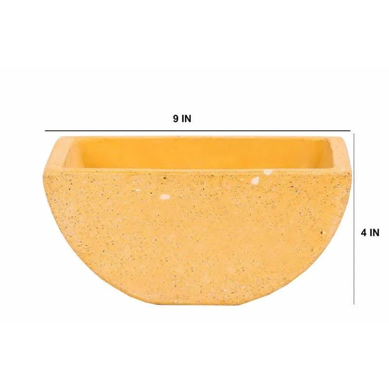 Yellow Terrazzo Hand Crafted Marble Planter media 5